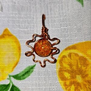 Handcrafted Copper Sun Pendant